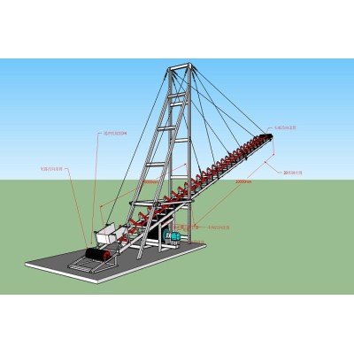 Cantilever Belt Conveyor for  inner river port loading or stacking solution