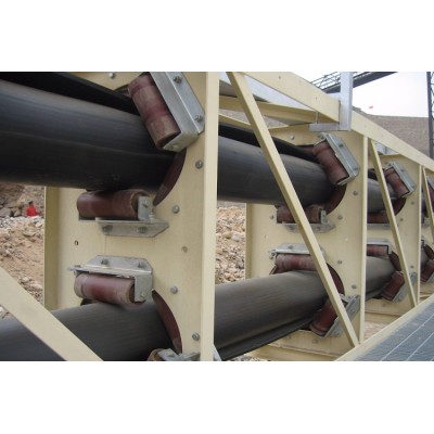 Bulk material transportation solution by using  tubular belt conveyor
