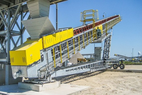 Portable Radial Stacking Belt Conveyor for Mineral Aggregate
