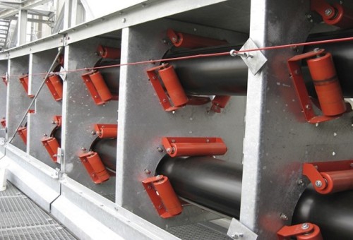 Transportador de cinta de tubería KP utilizado en carbón, piedra mineral, granos, cemento