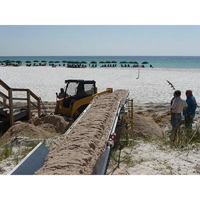 Dirt Conveyor System for Tansferring Soil Aggregate Sand