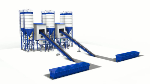 Belt Conveyor In Mixing Station for Stockpiling Aggregate