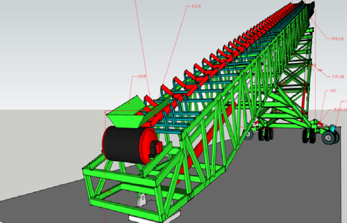 تصميم حزام ناقل CAD