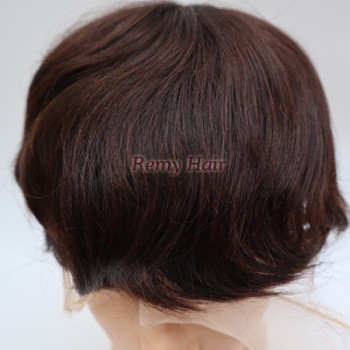 100% human hair  all welded mono men top piece  (no PU)