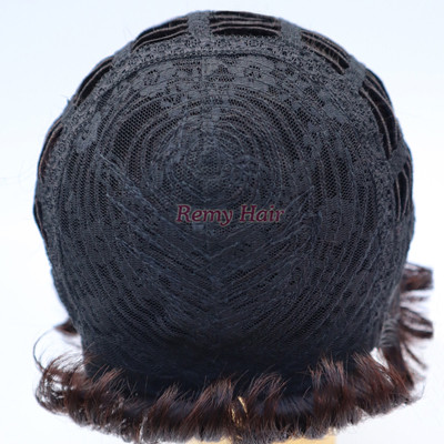 Short Pixie Finger Wave Human Hair Wigs    Machine Made Glueless Short Human Wigs