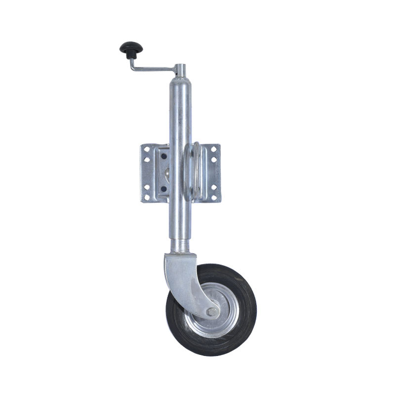 Tongue Jack With Rubber Wheel For Utility Trailer