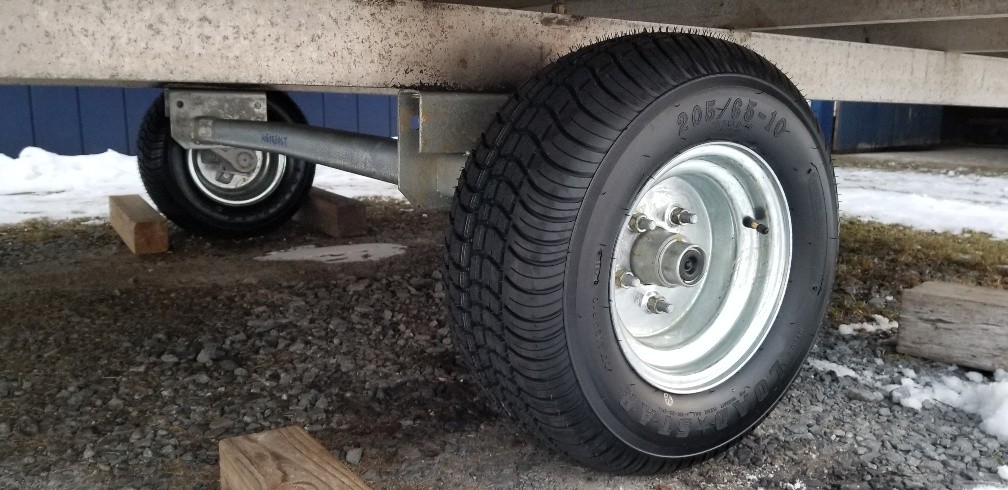the method of greasing the axle of the trailer