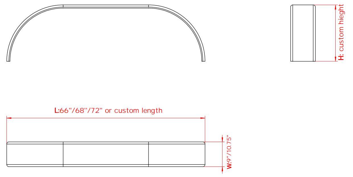 Aluminum Tandem Trailer Fenders Wholesale Straight