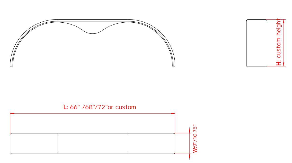 aluminium teardrop fender drawing