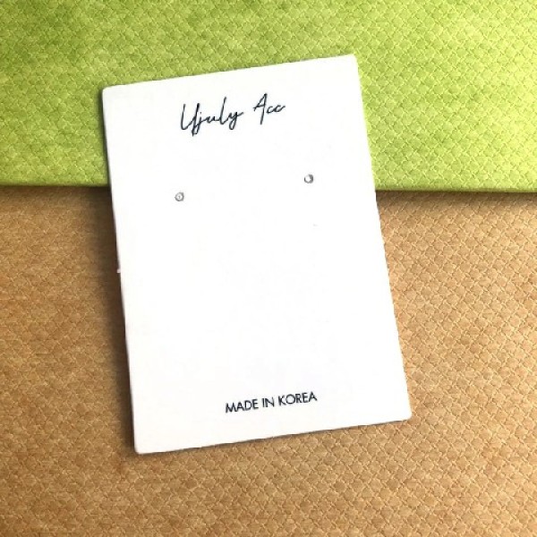 High-grade white simple necklace bracelet earrings stud earrings card jewelry packaging foil stamping earring card