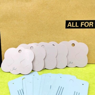 custom print cardboard paper necklace earring packaging card with logo for jewelry display