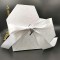 Custom luxury paper packaging gift box cardboard silver shiny heart-shaped ribbon box