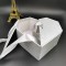 Custom luxury paper packaging gift box cardboard silver shiny heart-shaped ribbon box