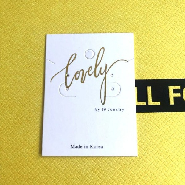 Wholesale Custom Printed White Paper Hanging Holder Card Fashion Jewelry Earring Packaging Card