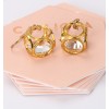 Pink Hexagon Paper Earrings Earring Frame Card Necklace Jewelry Display Card