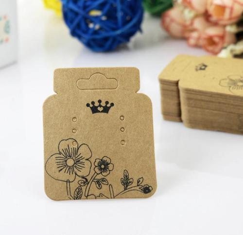 Price Favorable Hanging Jewelry Cards Brown Paper Earring Card