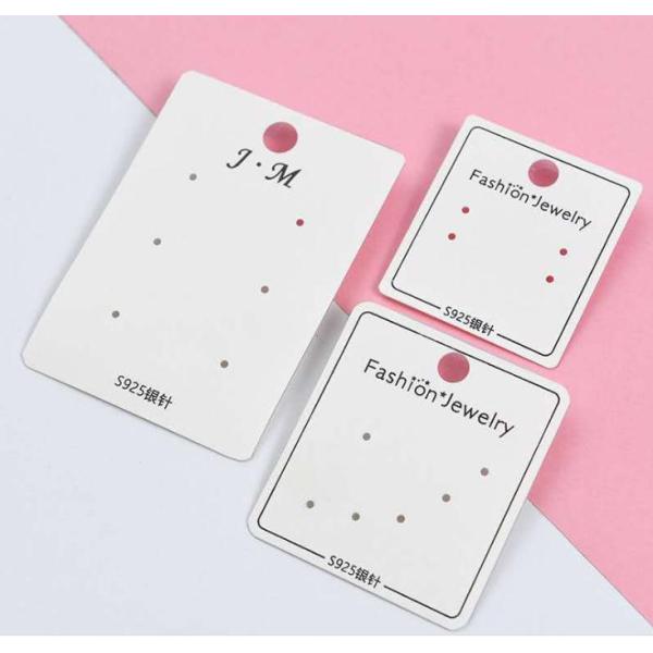 White Square Paper Cards Earring Cards Jewelry Display Cards