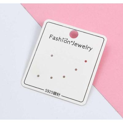 White Square Paper Cards Earring Cards Jewelry Display Cards
