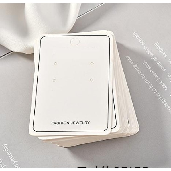 White Simple Paper Earrings Earrings Frame Cards Necklace Jewelry Display Cards