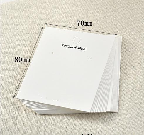 White Simple Paper Earrings Earrings Frame Cards Necklace Jewelry Display Cards