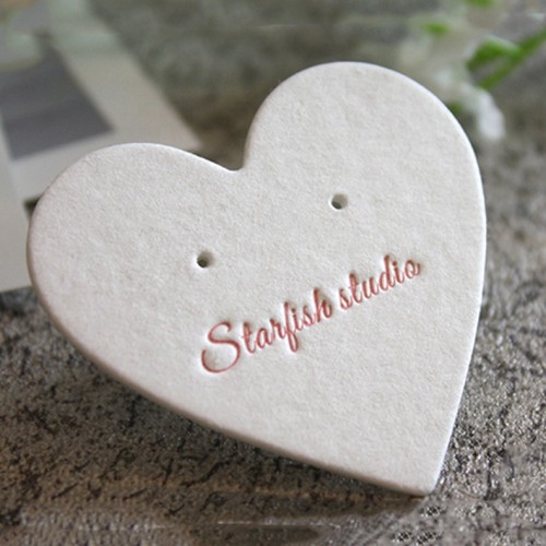 Heart-Shaped Earrings Jewelry Cards Jewelry Display Paper Cards