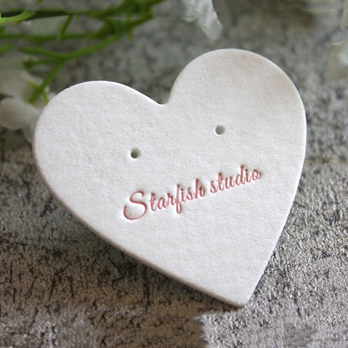 Heart-Shaped Earrings Jewelry Cards Jewelry Display Paper Cards