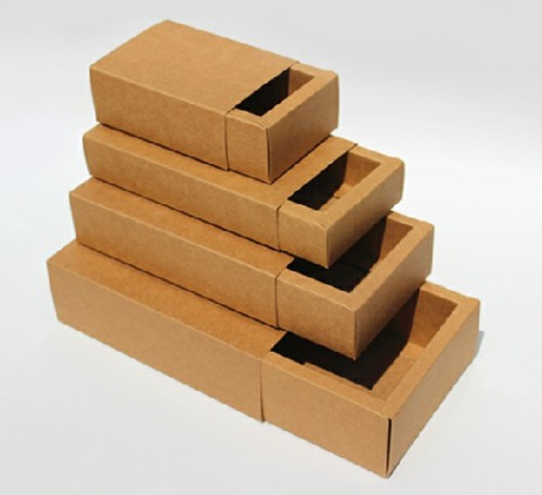 Cardboard Black and White Kraft Paper Foldable Sliding Drawer Gift Box