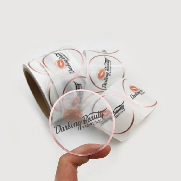 Customized self-adhesive printing label sticker transparent PVC self-adhesive label