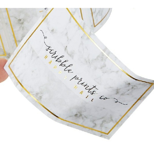 Gold Foil Printing Self Adhesive Custom Stickers