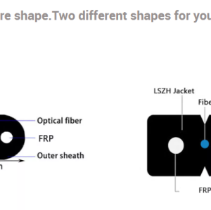6/8/12 Core Optical Fiber Flat Type FTTH Drop Cable