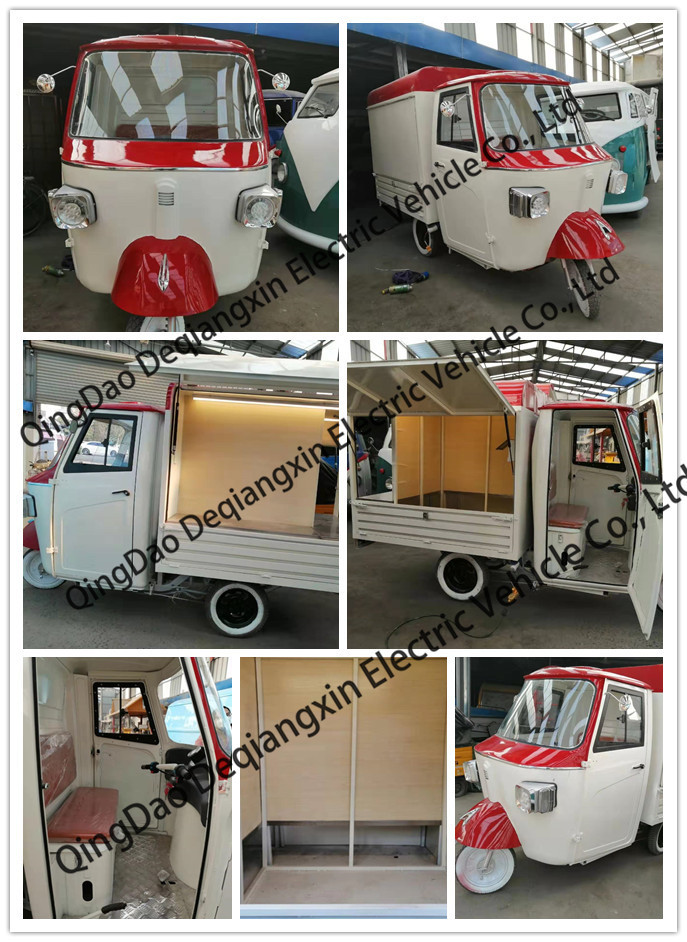 3 wheeler Piaggio Ape food truck