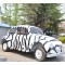 vintage food truck with zebra-stripe prints