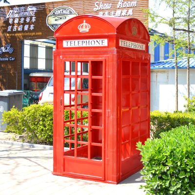 vintage telephone booth in bright red color Chinese food truck manufacturer