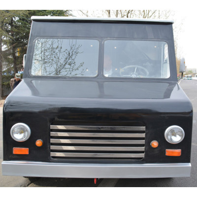 Chinese vintage food truck with dark black color