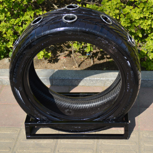 tyre display and decoration from china a food truck manufacturer