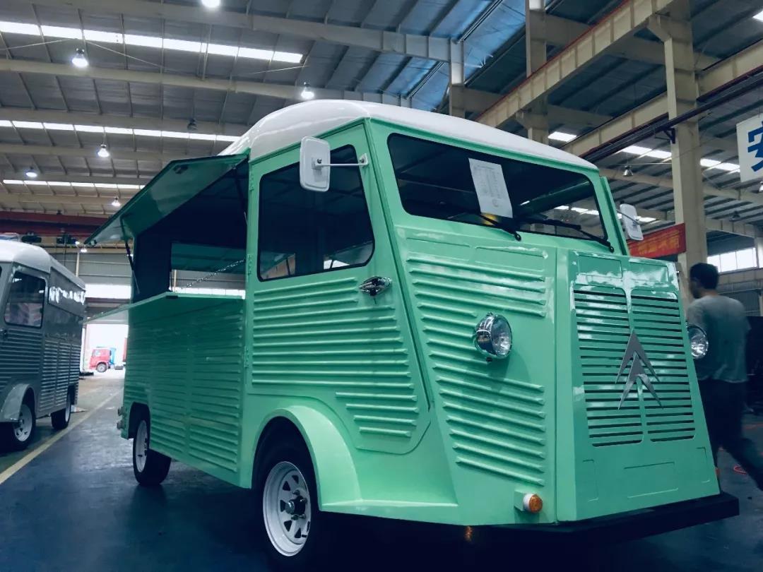 Colorfull retro mobile food truck