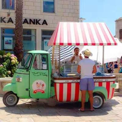 Piaggio motorcycle classic tricycle food truck manufacturer
