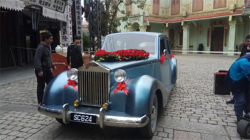 classical car used for display media film pops
