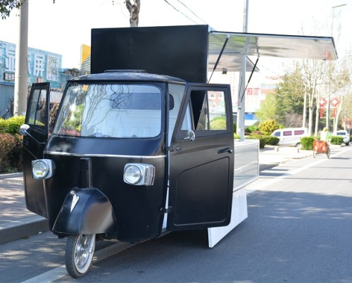 vintage food truck piaggio in black china manufacturer for food business