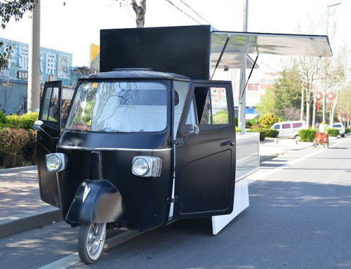 vintage food truck piaggio in black china manufacturer for food business