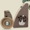 Curved Triangle Cat Scratching Pad Corrugated Cardboard with Bell Ball