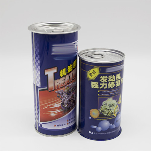 500ml Round engine oil/oil treatment tin can with easy open lids