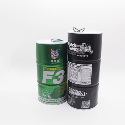 800ml 1L lubricant motor oil round tin can from metal can manufacturer