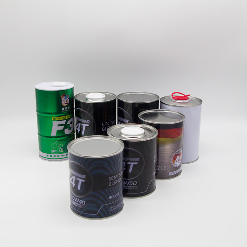 800ml 1L lubricant motor oil round tin can from metal can manufacturer