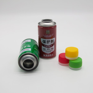 guangzhou tinplate wholesale empty aerosol cans with plastic caps
