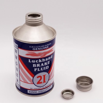 100ml to 1L OEM round metal lubricant oil tin tinplate can