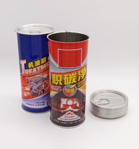 engine flush empty ring-pull tin can with CMYK