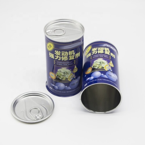 500ml Round engine oil/oil treatment tin can with easy open lids