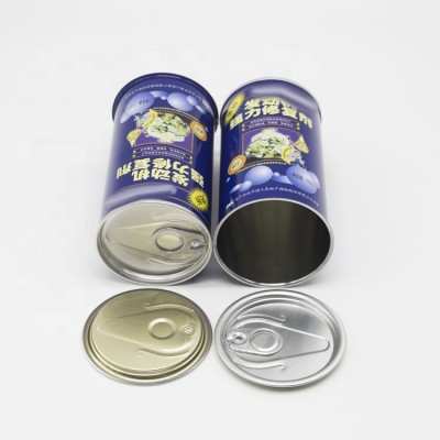 100ml 150ml 200ml 250ml 300ml 350ml 400ml 450ml Round empty oil tin can with ring pull easy open lid