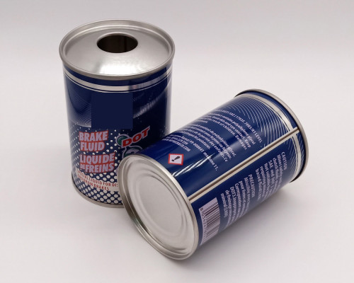 China supplier cleaning oil engine oil empty tin can tin container small round oil can 250ml